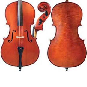 1/2 SIZE CELLO OUTFIT DARK ANTIQUE FINISH