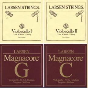 Larsen Cello Set Medium A&D with Magnacore G&C